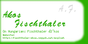 akos fischthaler business card